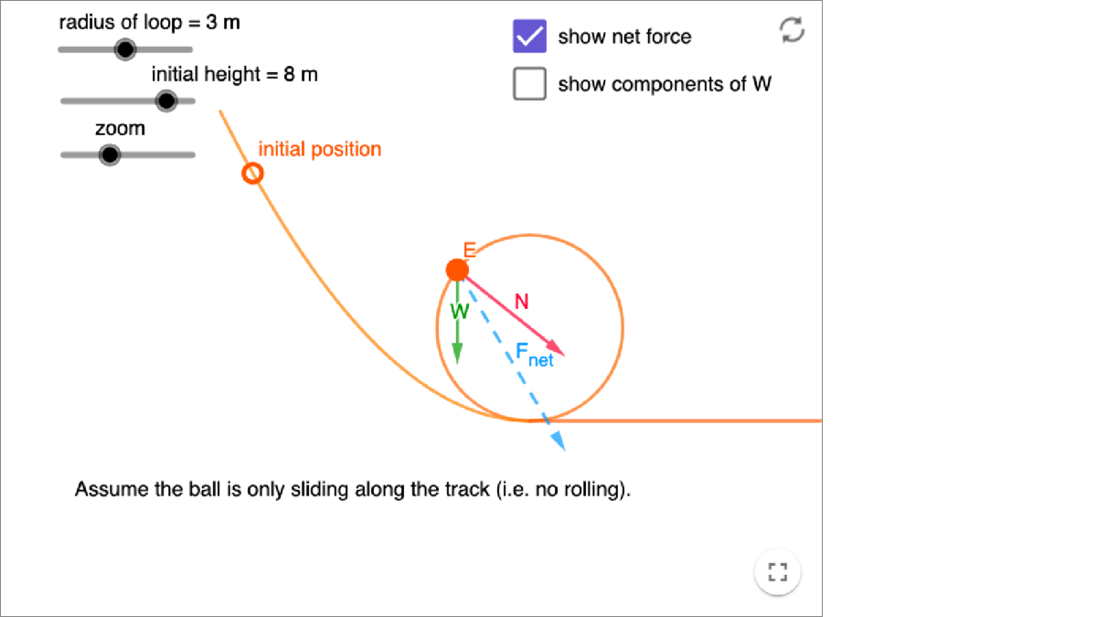 Non-Uniform Vertical Circular Motion interactive preview