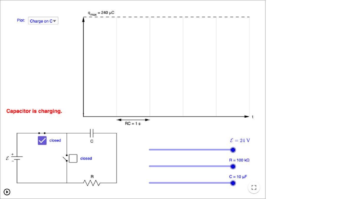 RC Circuit interactive preview